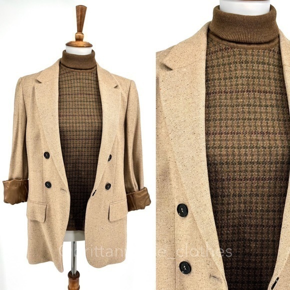 RALPH LAUREN COLLECTION CLASSICS Wool Plaid Turtleneck Sweater - Picture 1 of 6